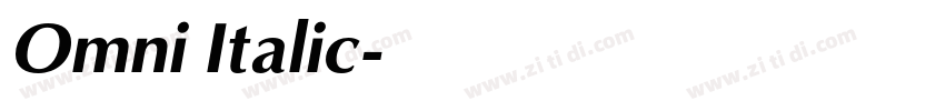 Omni Italic字体转换